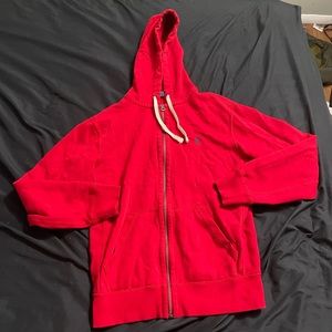 Polo Fleece Hoodie Red